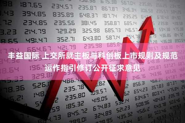 丰益国际 上交所就主板与科创板上市规则及规范运作指引修订公开征求意见